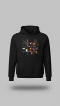 Matte Black City Grid Hoodie
