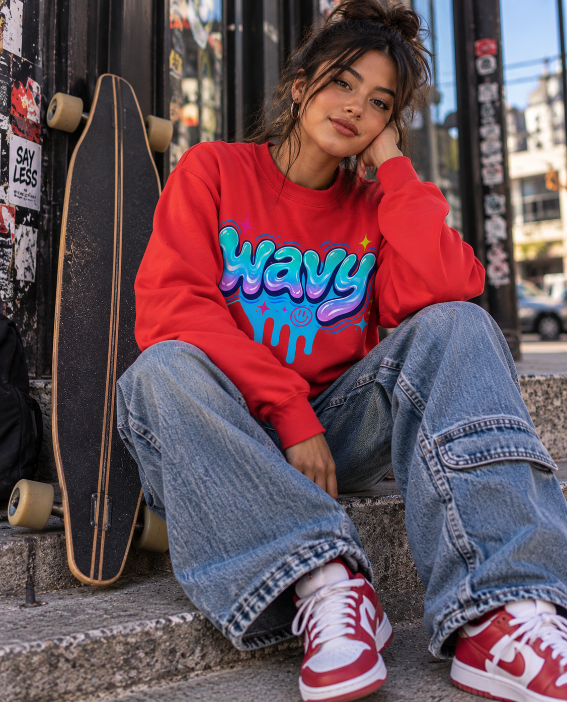 Wavy Premium Crewneck Sweatshirt