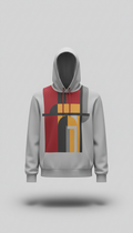 Fog Grey Mission Red Graphic Hoodie